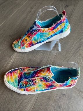 Blowfish Malibu Women's Pastel Tie Dye Comfort Slip On Sneakers 10